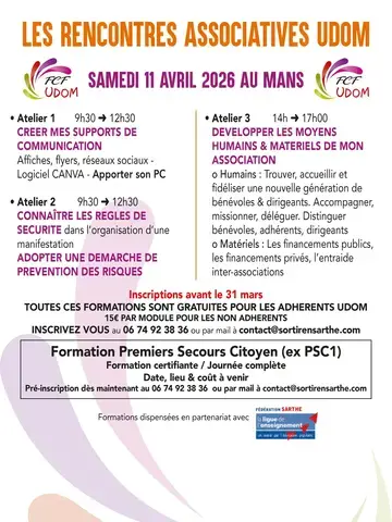 Les rencontres Associatives de l'UDOM : formation & échanges d'expérience