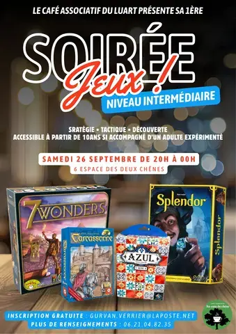 Soirée jeux café associatif
