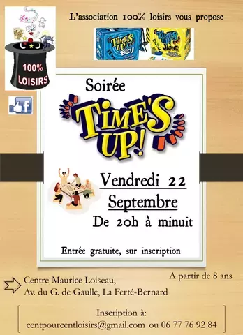 SOIRÉE TIME'S UP