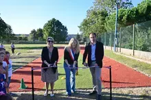 inauguration piste athlétisme à Nuillé-le-Jalais