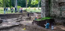 Fouilles du cellier de l'Abbaye Royale de l'Epau