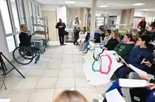 Frédéric Cattaneo à la rencontre des collégiens de Sillé-le-Guillaume