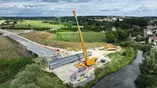 Le chantier du viaduc de l’Huisne Sarthoise franchit une nouvelle étape