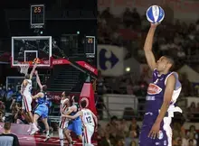 À g., Nicolas Batum à Tokyo (©FIBA) ; à d., Batum au MSB (©Archives CD72)