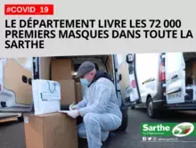 Covid-19 : Le Département livre 72 000 masques aujourd’hui dans toute la Sarthe