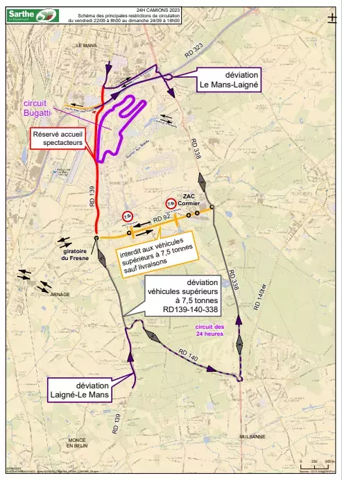 plan des restrictions de circulation