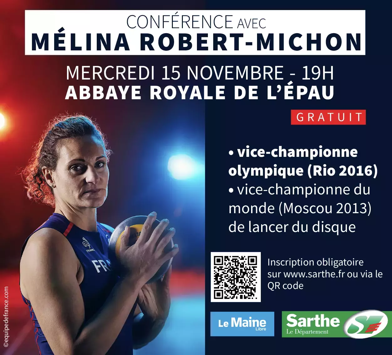 mélina Robert-Michon en conférence à l'abbaye royale de l'Épau