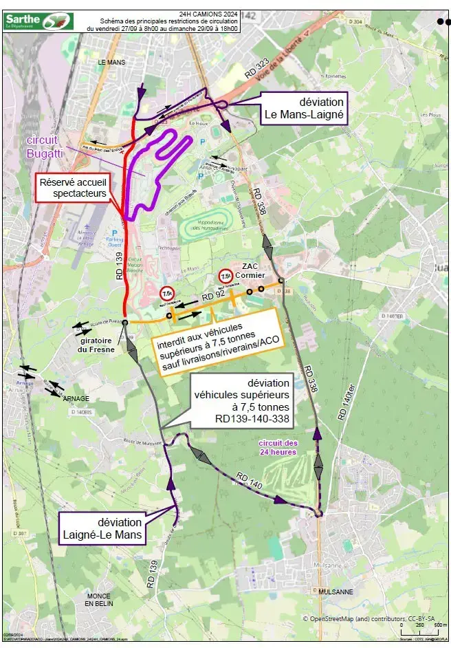 plan des restrictions de circulation