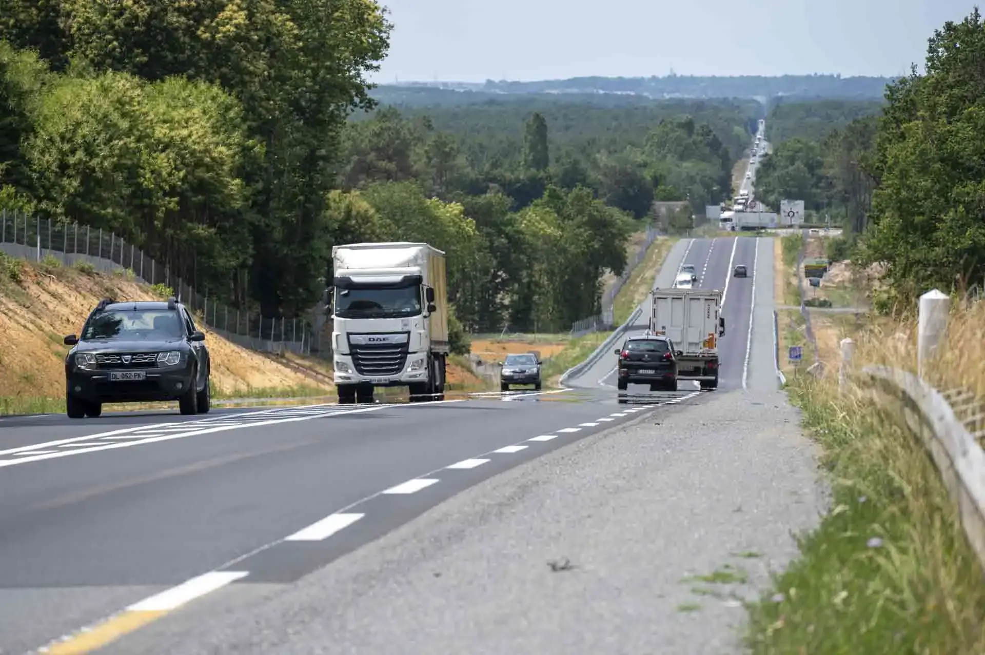Ardenay-sur-Mérize : créneau de dépassement