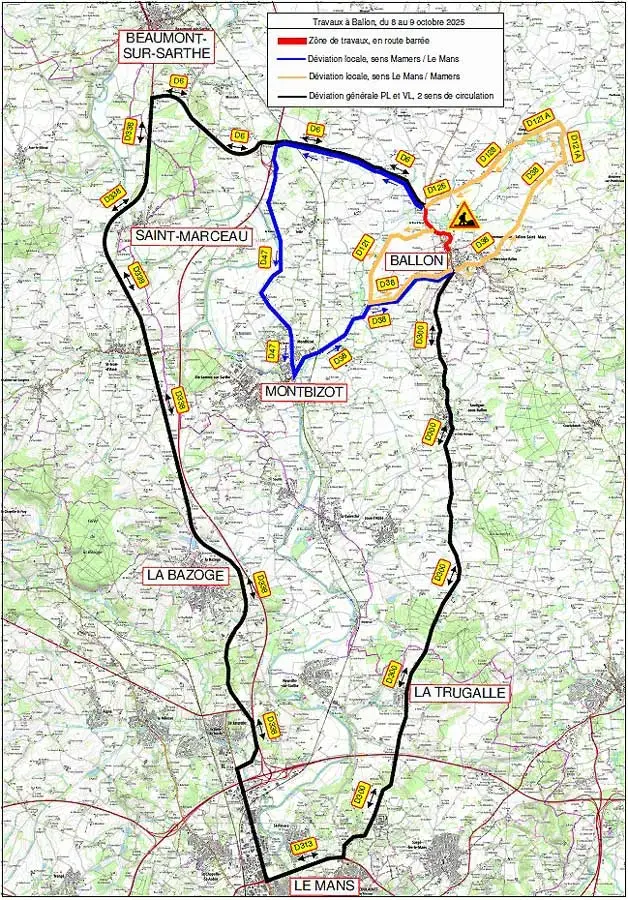 Plan de déviation générale et locale