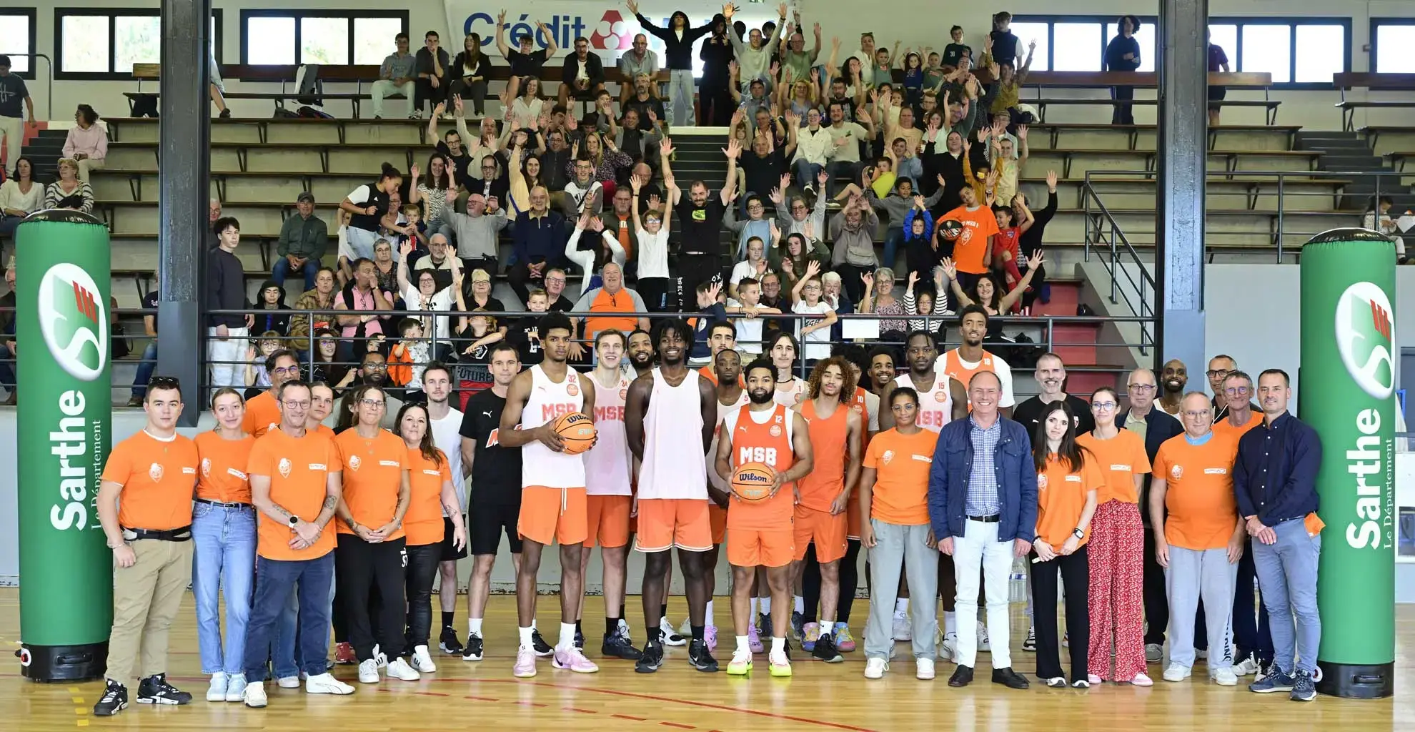 L'ensemble de l'équipe du MSB lors de l'entrainement à Mamers au Département de la Sarthe