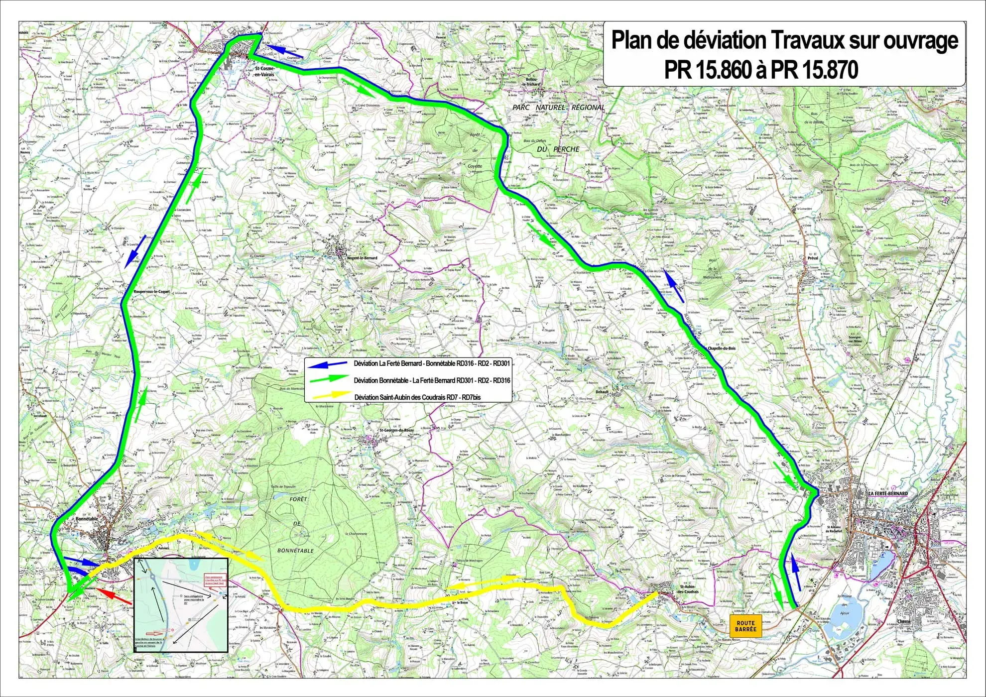 Plan de déviation RD7
