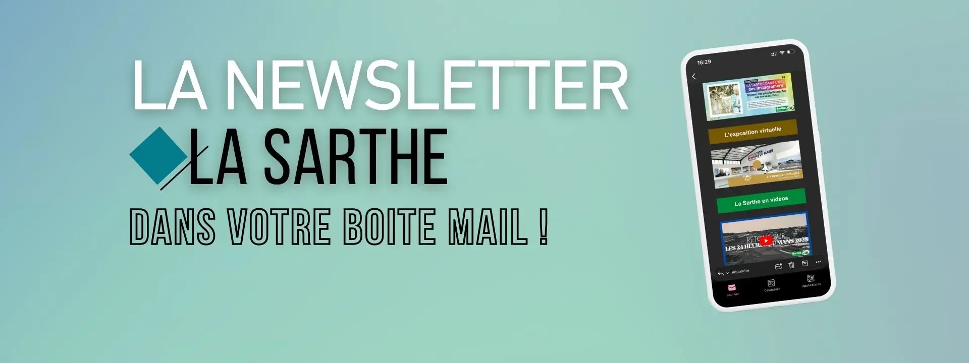 Abonnez-vous à la newsletter du Département de la Sarthe !