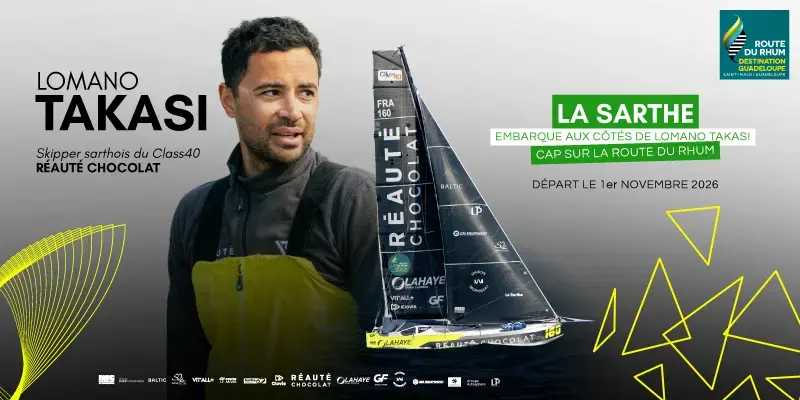 Route du Rhum : suivez Lomano Takasi, soutenu par le Département !